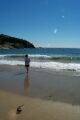 Becky communing with the Atlantic Ocean