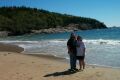 Jeff and Becky at Sand Beach in Acadia National Park